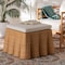 Bali & Pari Palm Bohemian Honey Scallop Rattan Ottoman 244-13633-ZORO - alternate 6